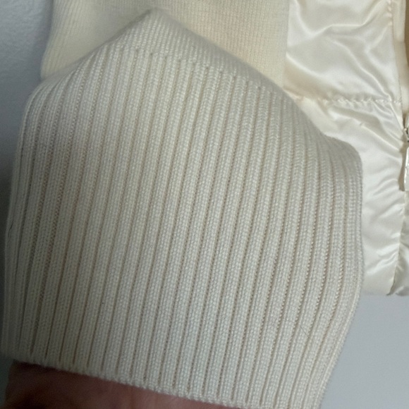 Moncler Women's Ivory Puffer Cardigan / Jacket - Picture 8 of 12